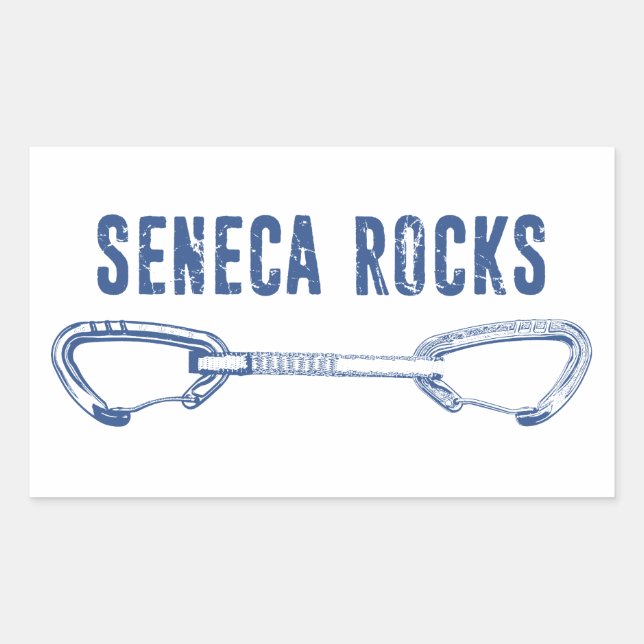 Seneca Rocks Climbing Quickdraw Rectangular Sticker (Front)