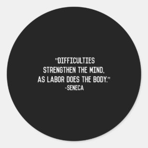 Seneca Stoic Philosophy Quote Classic Round Sticker