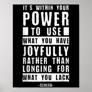 Seneca Stoic Philosophy Quote Inspirational Stoici Poster