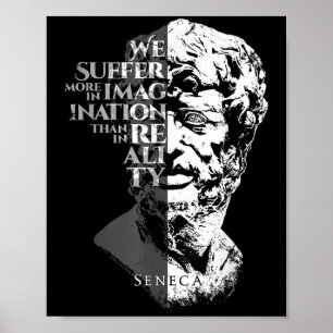 Seneca Stoicism Design For Stoic Womens Or Men Sen Poster
