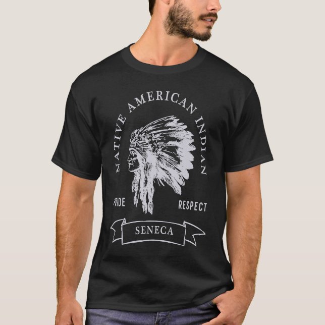 Seneca Tribe Native American Indian Pride Respect  T-Shirt (Front)