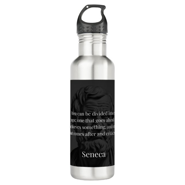 Seneca's Division: The Doers and the Critics 710 Ml Water Bottle (Front)