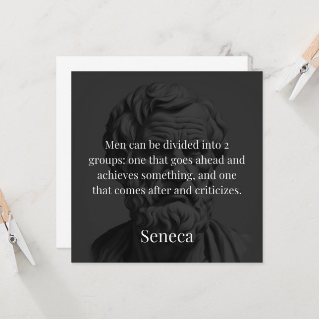 Seneca's Division: The Doers and the Critics Card (Front/Back In Situ)