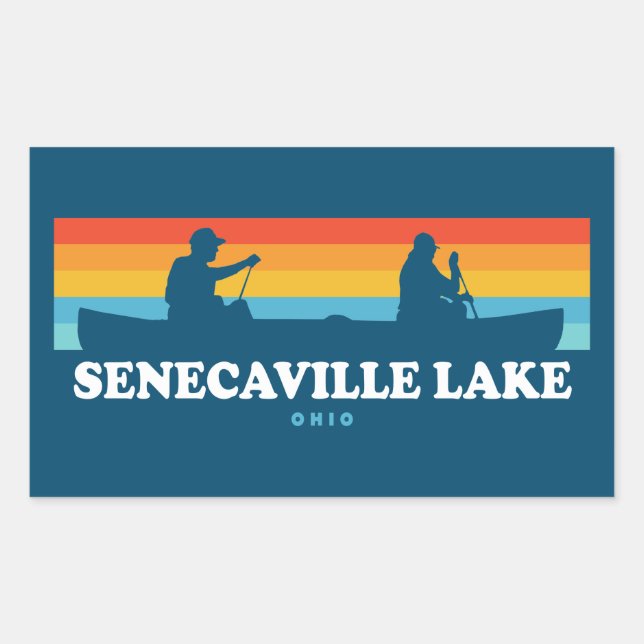 Senecaville Lake Ohio Canoe Rectangular Sticker (Front)