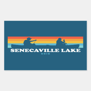 Senecaville Lake Ohio Canoe Rectangular Sticker