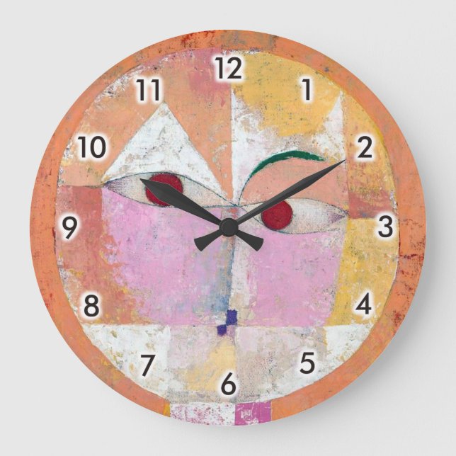 Senecio, Paul Klee Square Wall Clock (Front)