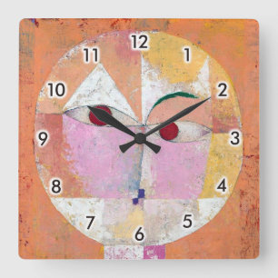 Senecio, Paul Klee Square Wall Clock