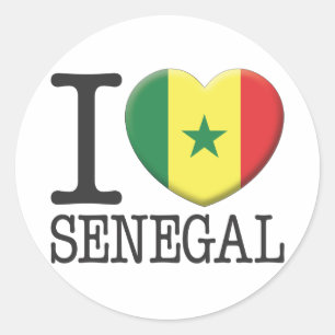 Senegal Classic Round Sticker