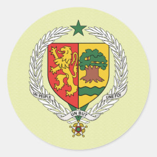 Senegal Coat of Arms detail Classic Round Sticker