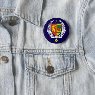 Senegal country coat arms symbol emblem flag 6 cm round badge