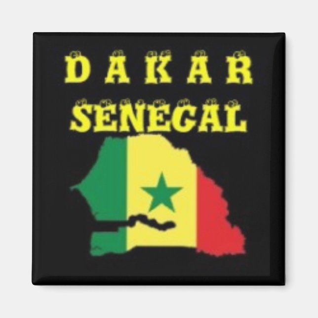 SENEGAL (DAKAR)  MAP T-SHIRT AND ETC MAGNET (Front)