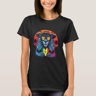 Senegal Dog Sunset Senegalese Flag Senegalese Root T-Shirt