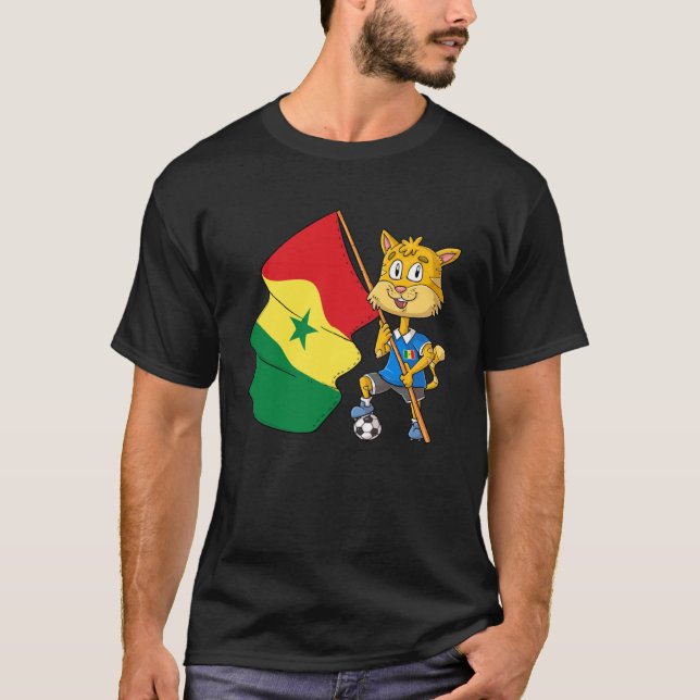 Senegal Fan Cat T-Shirt (Front)
