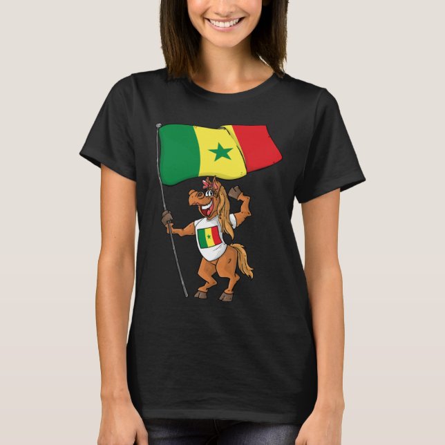 Senegal Fan Horse T-Shirt (Front)