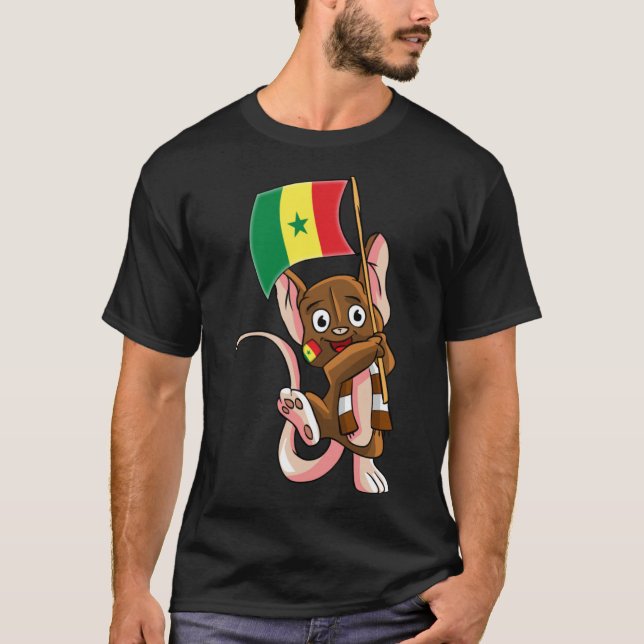 Senegal Fan Mouse T-Shirt (Front)