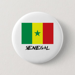 Senegal Flag 6 Cm Round Badge