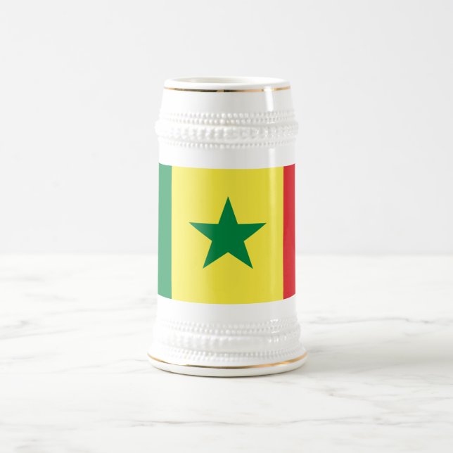 Senegal Flag Beer Stein (Center)