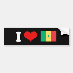 Senegal Flag Bumper Sticker