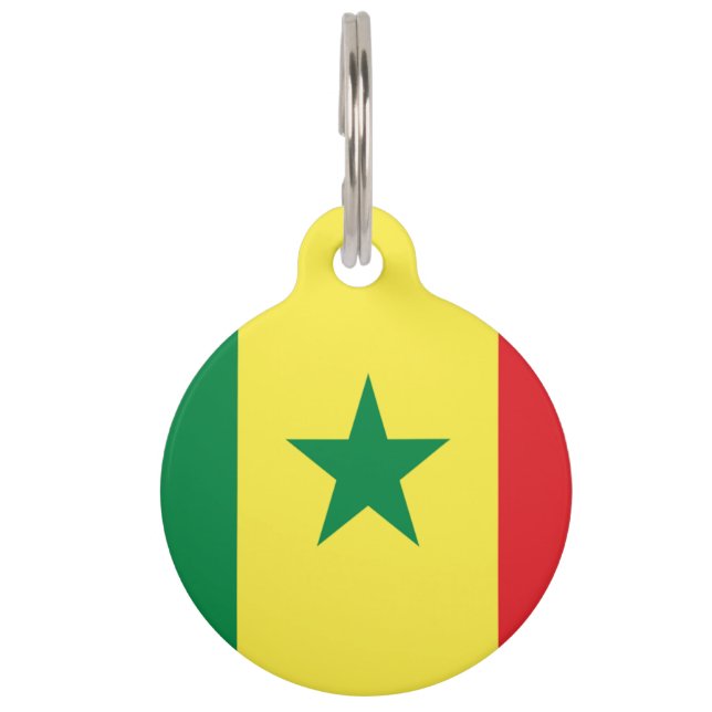 Senegal flag-coat of arms pet tag (Front)