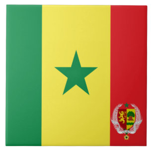Senegal flag-emblem tile