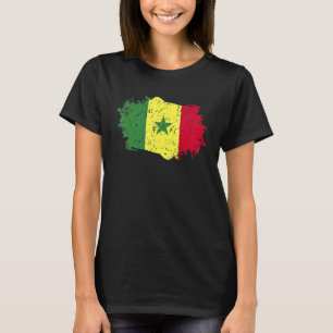 Senegal Flag Grunge Country Flag Senegal T-Shirt