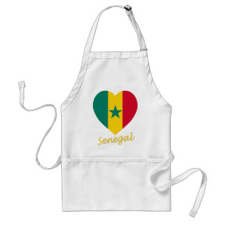 Senegal Flag Heart Standard Apron