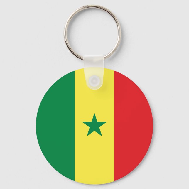 Senegal Flag Key Ring (Front)