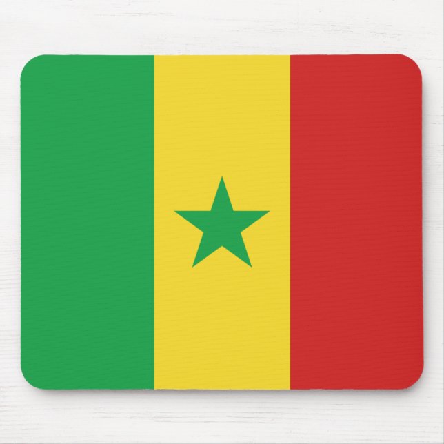 Senegal Flag Mousepad (Front)