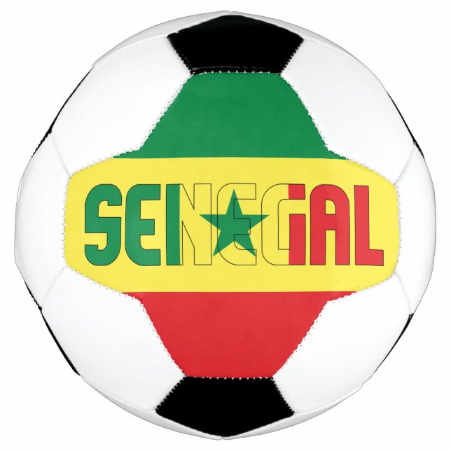 Senegal Flag Patriotic  Soccer Ball (Front)