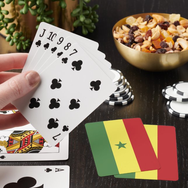 Senegal flag playing cards (In Situ)