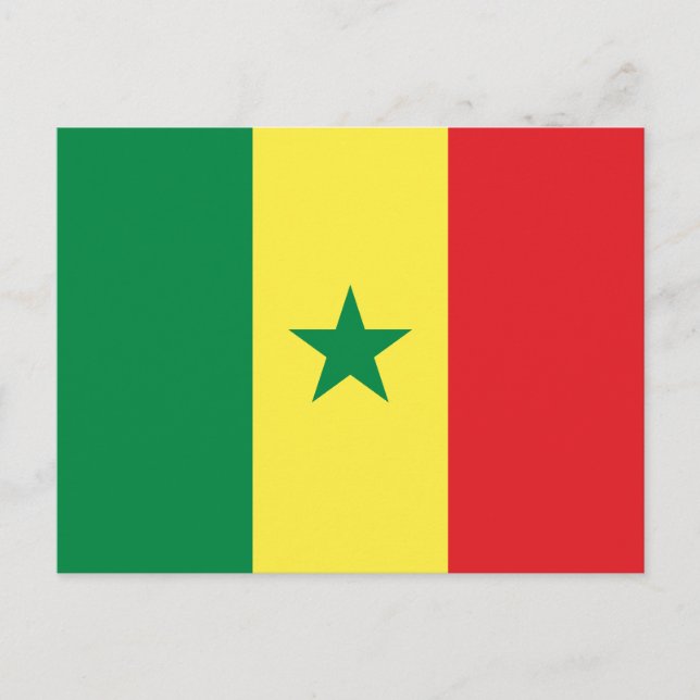 Senegal Flag Postcard (Front)
