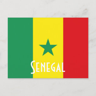 Senegal flag postcard