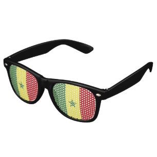 Senegal flag retro sunglasses