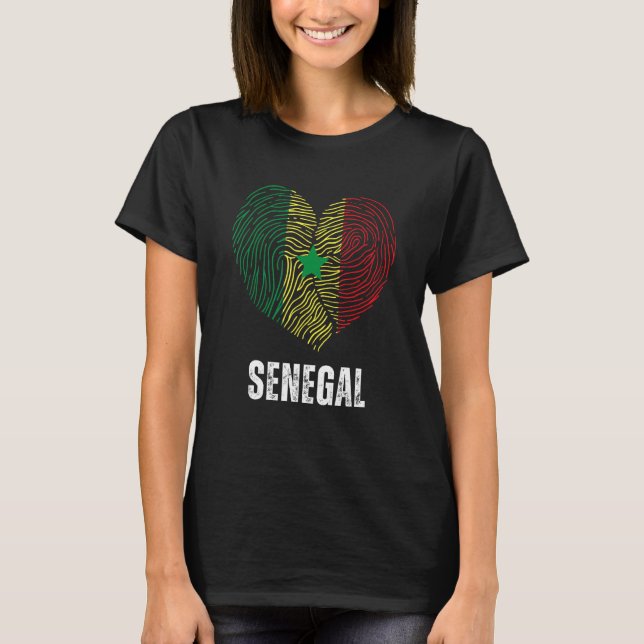 Senegal Flag Senegalese Flag Senegal DNA Senegal H T-Shirt (Front)