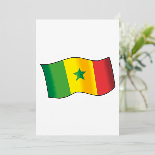 Senegal Flag Senegalese Pride Green Yellow Red Invitation