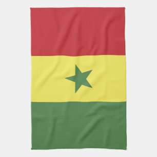 Senegal flag tea towel