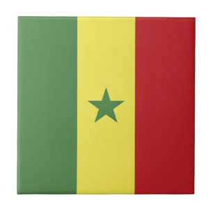 Senegal flag tile