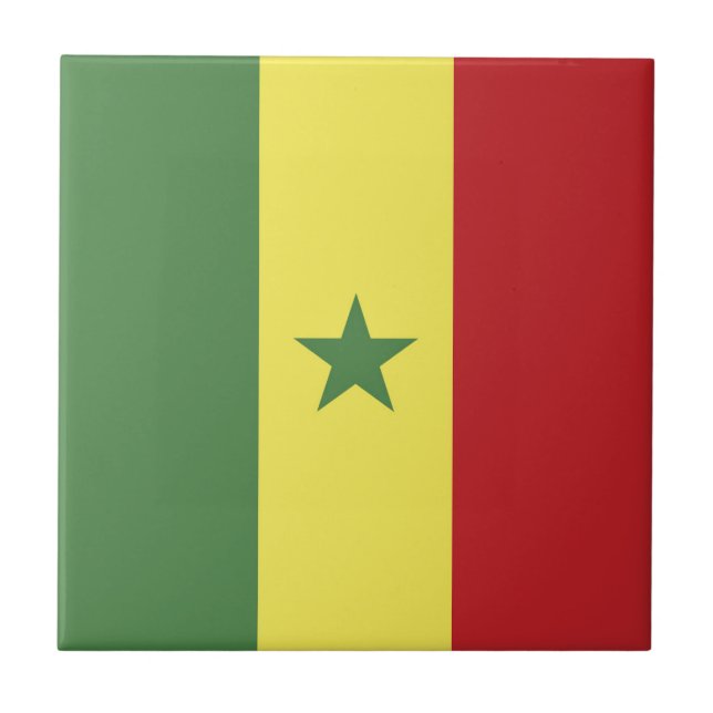 Senegal flag tile (Front)