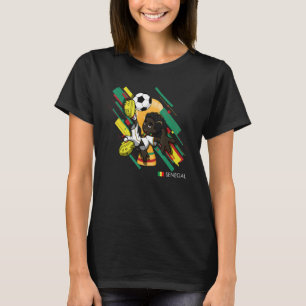 Senegal Football Soccer Kids Playing Soccer Goal D T-Shirt