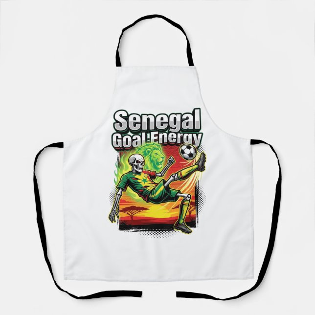 Senegal Goal Energy Skeleton Striker Nations Creat Apron (Front)