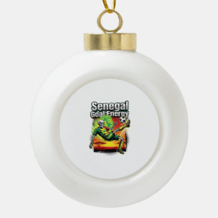 Senegal Goal Energy Skeleton Striker Nations Creat Ceramic Ball Christmas Ornament