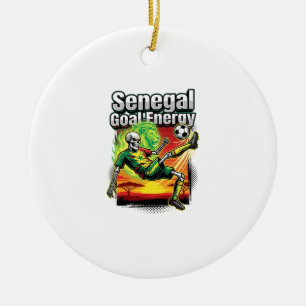 Senegal Goal Energy Skeleton Striker Nations Creat Ceramic Tree Decoration