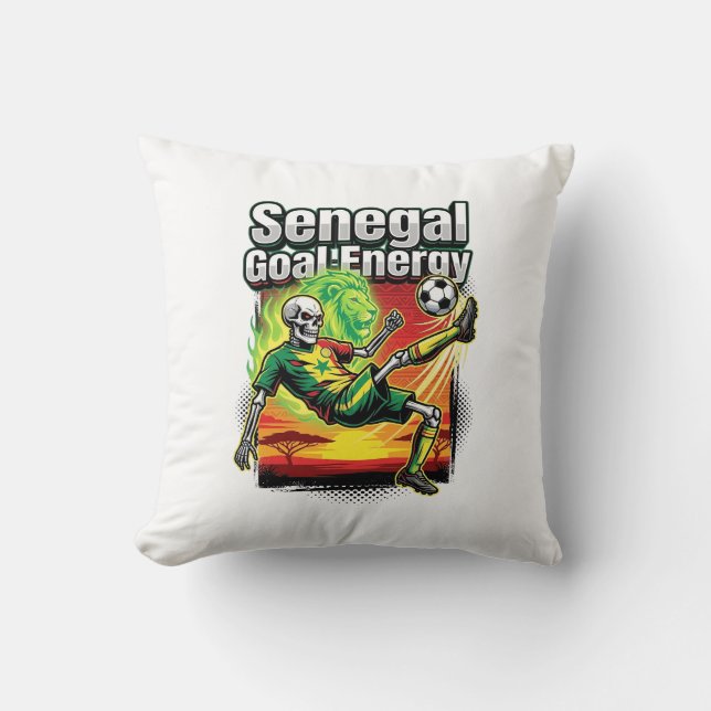Senegal Goal Energy Skeleton Striker Nations Creat Cushion (Front)
