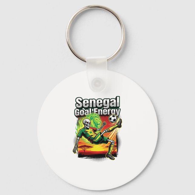 Senegal Goal Energy Skeleton Striker Nations Creat Key Ring (Front)