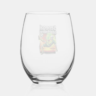 Senegal Goal Energy Skeleton Striker Nations Creat Stemless Wine Glass