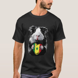 Senegal Guinea Pig Heart Senegalese Flag Senegales T-Shirt