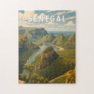 Senegal Illustration Travel Art Vintage Jigsaw Puzzle