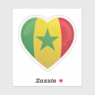 Senegal Love Icon Sticker