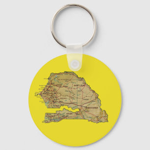 Senegal Map Keychain