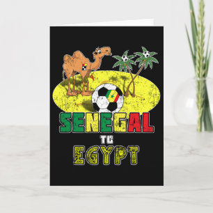 Senegal National Soccer Team To Egypt Retro Card